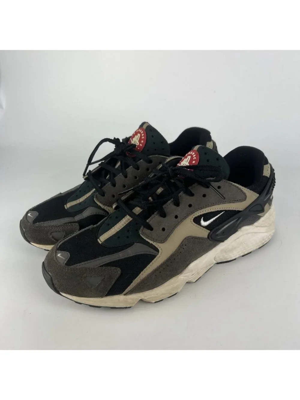 Nike Air Huarache Men's Running Shoes Black Gray Size 9.5 Sneakers